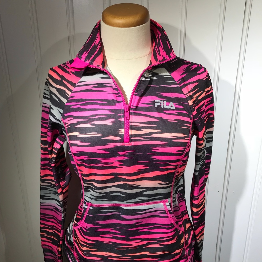 Fila sport athletic shirt 3/4zip women’s small